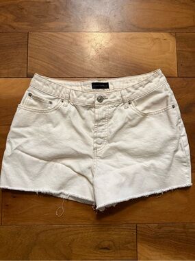 White Denim Cutoff Shorts